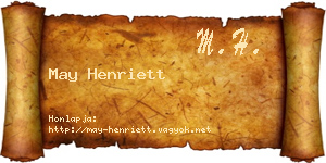 May Henriett névjegykártya